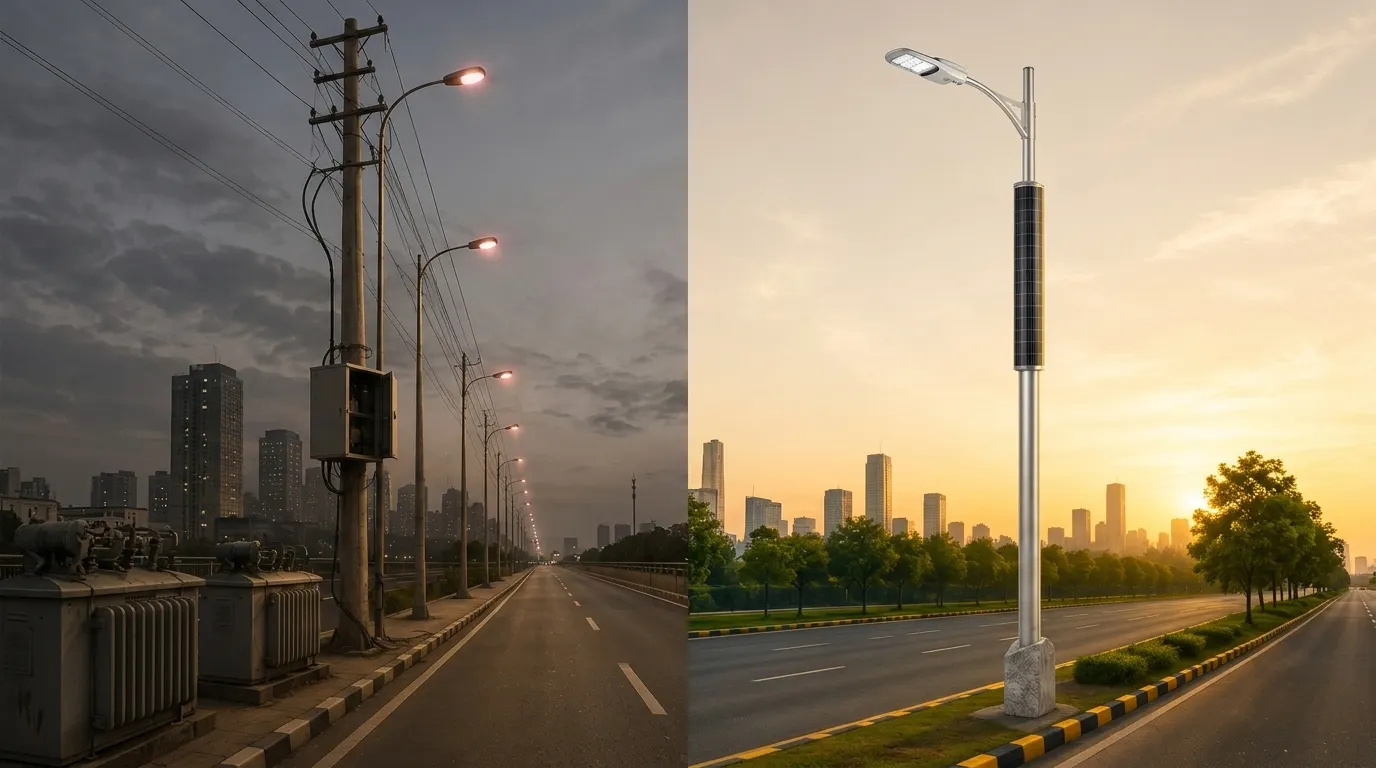 Traditional Grid vs Smart Solar Transformation